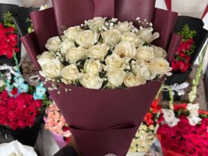 White and Purple Theme Bouquets