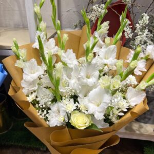 White Gladious Bouquets